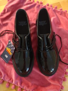 Thorogood Black Patent Leather Oxford Work Shoes Size 9.5